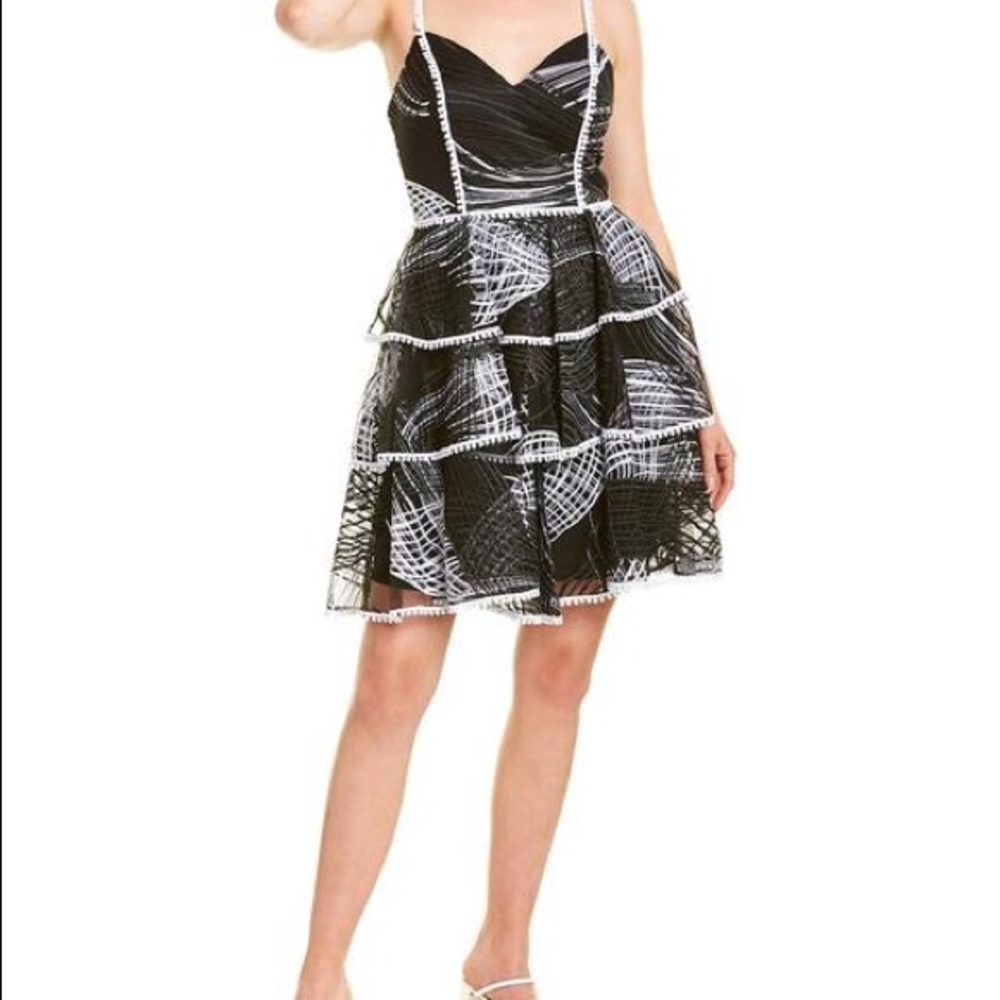 Love by Theia Tiered Cocktail Dress
